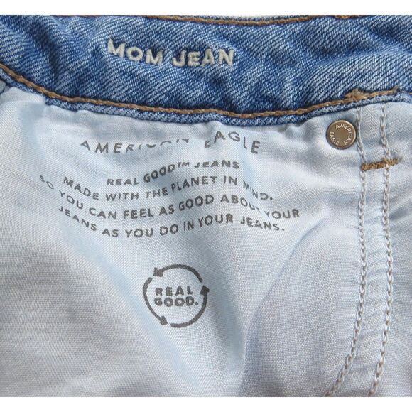 American Eagle Mom jeans with distressed embroidered R pocket  Size S **read - Picture 9 of 10